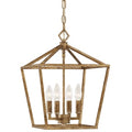 Open Box - Millennium Lighting 3234-VG 4 Light 12" Wide Pendant with Cage Frame and Candle Style Lights