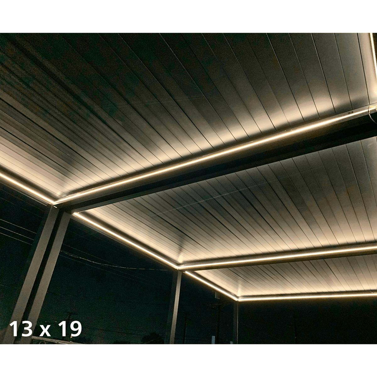 Villa Pergola - Motorized Louver w/ Edge Lighting