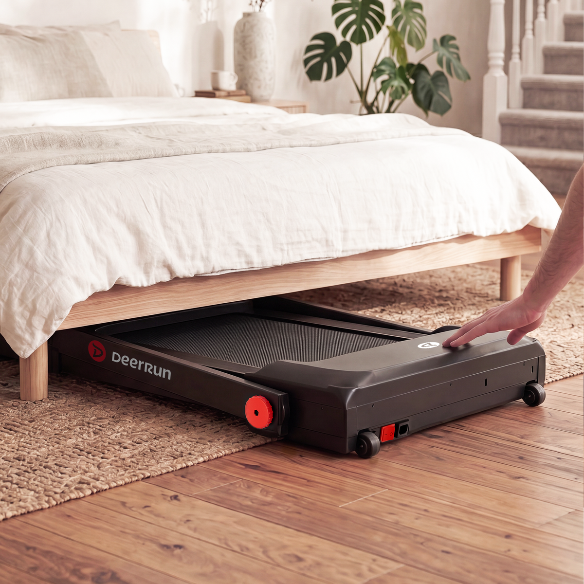 DeerRun Apex Flow 1 Foldable 15% Auto Incline Treadmill for Steady Home Running