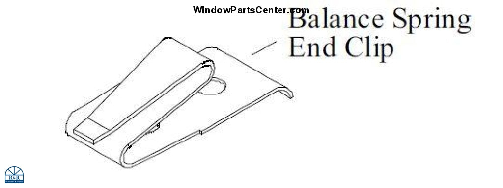 340 - Jamb Liner Spring End Clip Metal - Old Style