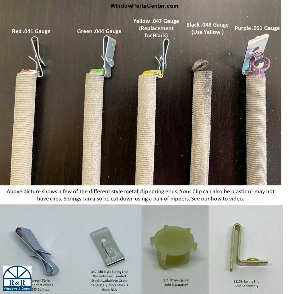 340 - Jamb Liner Spring End Clip Metal - Current Style