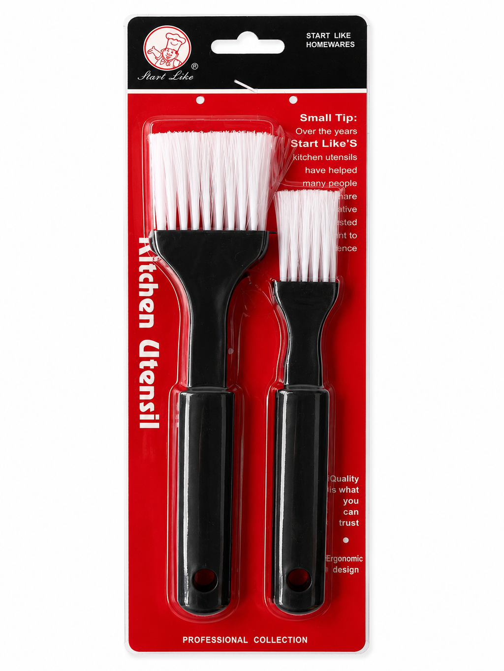 3 Pack x 2pcs Kitchen Cleaning Brush Set Scrubbing Brushes for Dishes Pots Pans Sink BBQ