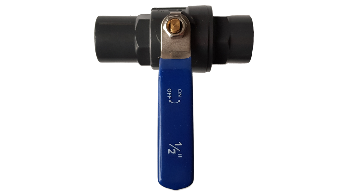 PP 3/4" BSPF Stopcock with Stainless Steel Ball Valve and Handle