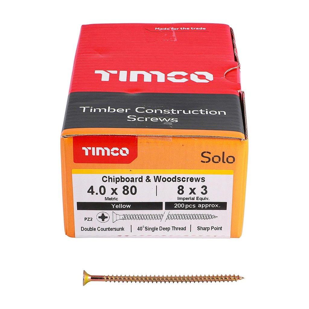 Solo Countersunk Multipurpose Wood Screws