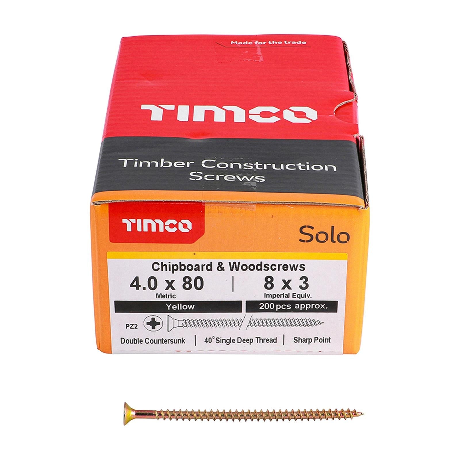 Solo Countersunk Multipurpose Wood Screws