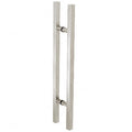 CRL Glass Mounted Square Ladder Style Pull Handle with Round Mounting Posts - 36" (914 mm) Overall Length