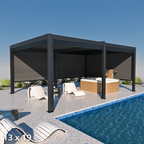 Villa Pergola - Motorized Louver w/ Edge Lighting