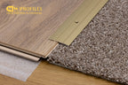 Aluminium Door Threshold Strip 37 MM x 1 M Length Anodised Screw-Fix Champagne Gold Silver DTPS37