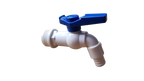 3/4" BSPM Plastic Tap White/Blue