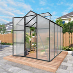 6x8FT Walk-in Outdoor Greenhouse - Polycarbonate
