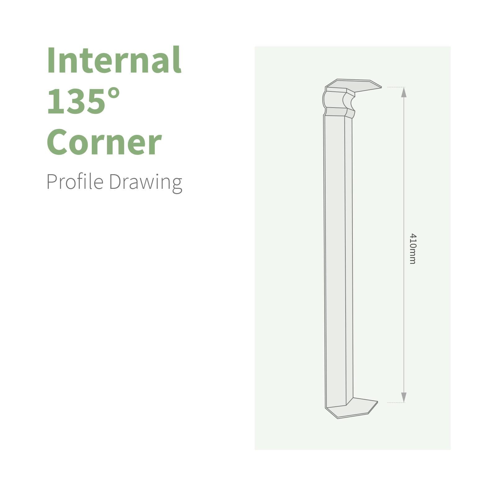 Concord Fascia 135° Internal Corner