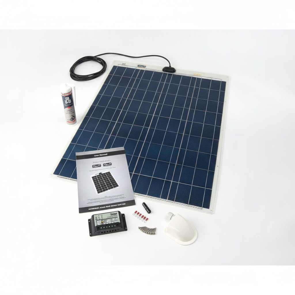 Solar Technology 80W Flexi Solar Panel & Roof/Deck Top Kit