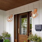 1 - Light Wood Grain Farmhouse Wall Sconces, Rustic Wall Light for Bedroom Hallway