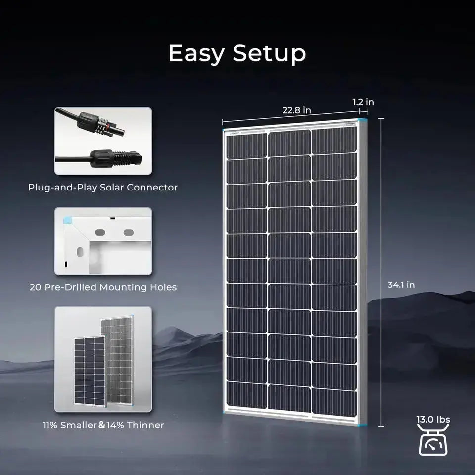 800W 12V Starter Solar Panel Kit