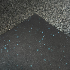 Commercial Premium Rubber Gym Flooring -  Black/Blue Flecks 1m x 1m x 15mm