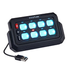 KickAss 12/24V 8 Gang Wireless Switch Panel with Magnetic Charging Cradle - MKII