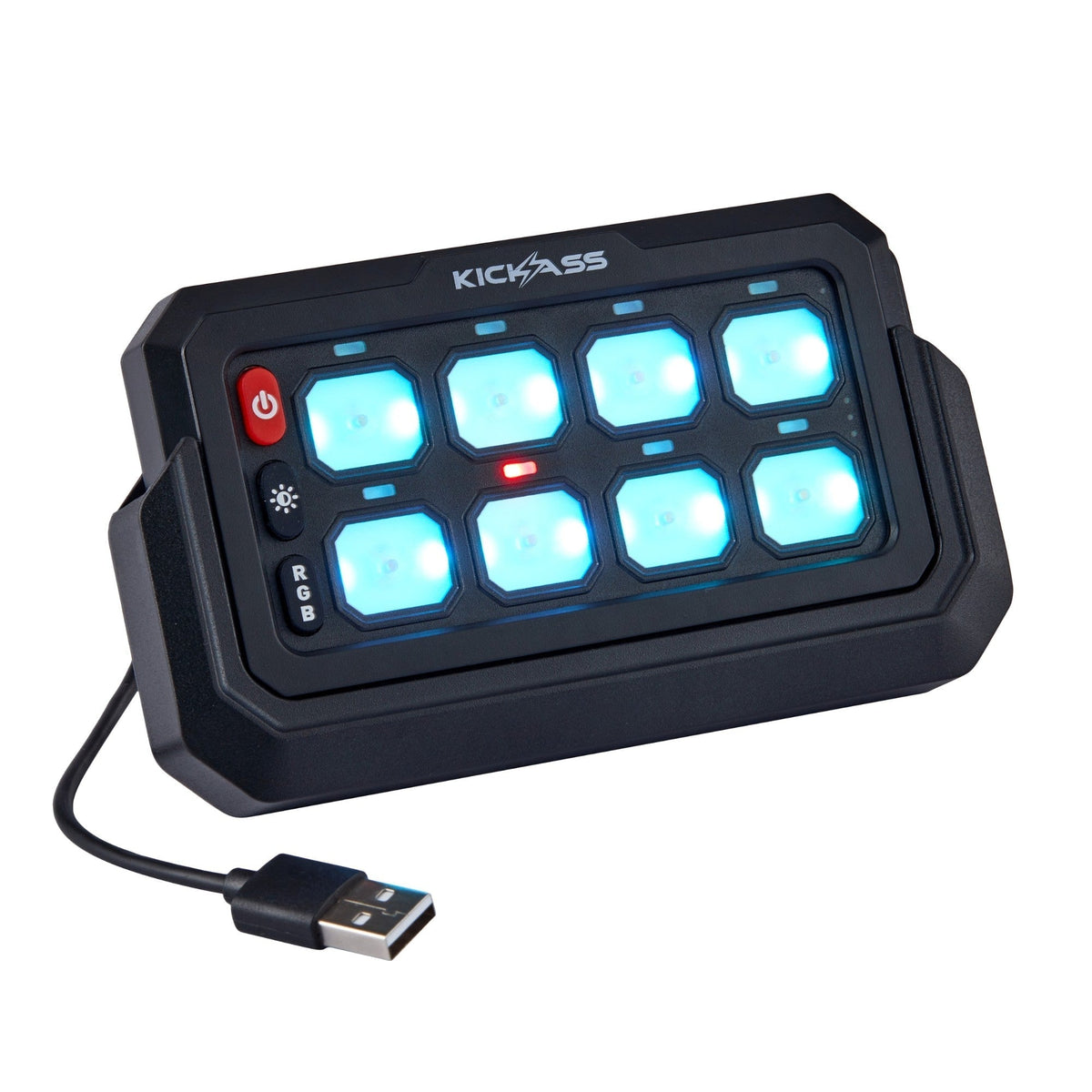 KickAss 12/24V 8 Gang Wireless Switch Panel with Magnetic Charging Cradle - MKII