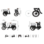 Aitour Folding Electric Trike Heal Mini 250W