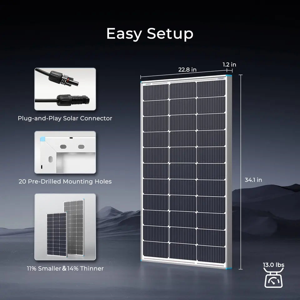 600W 12V Starter Solar Panel Kit
