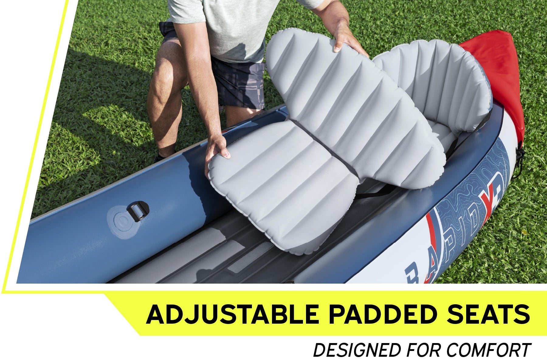 Hydro-Force 3 Person Inflatable Kayak Set - Rapid X3