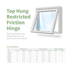 Securistyle Restricted Window Friction Hinge (Top Hung)