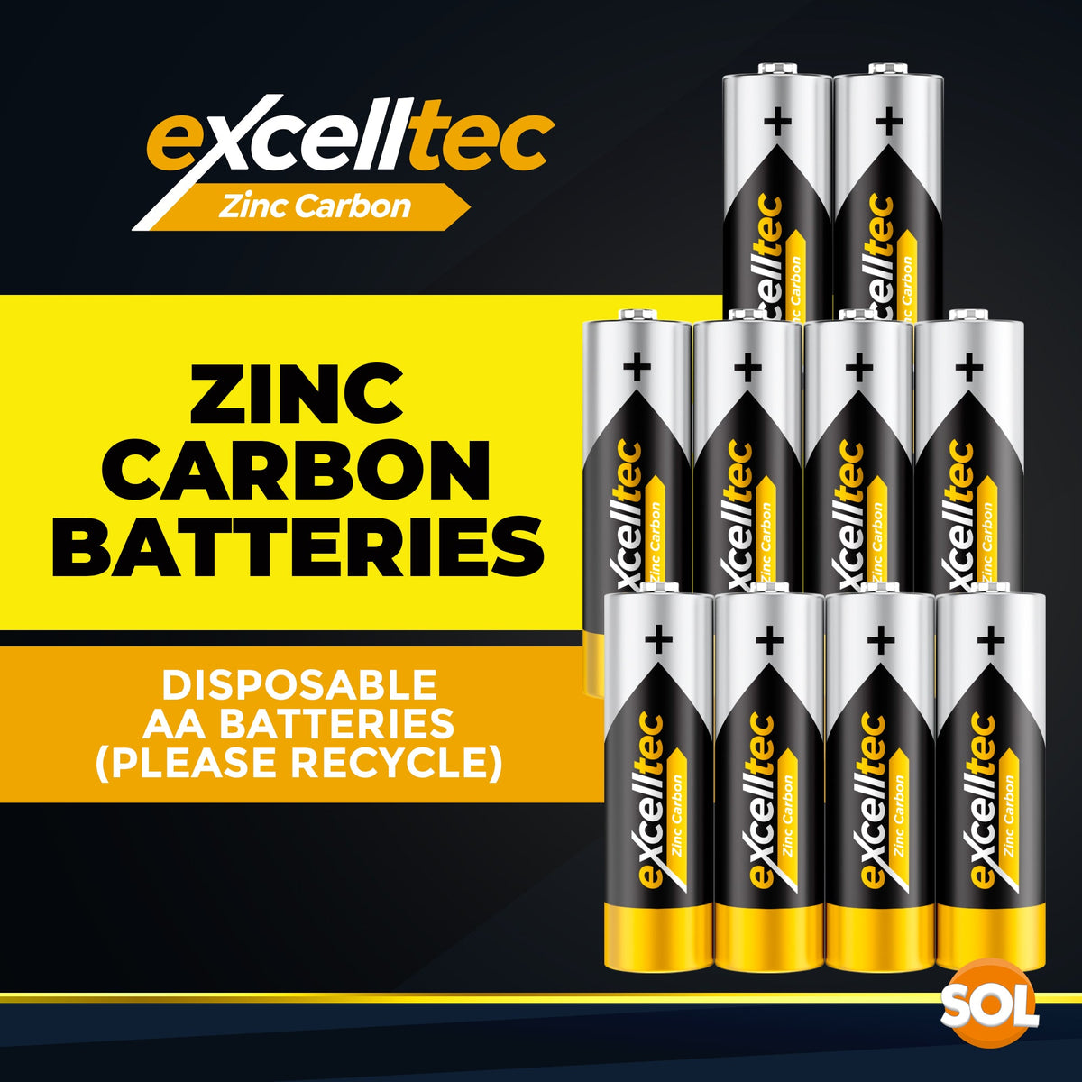AA AAA Batteries | Heavy Duty 1.5v Long Life Battery Set | 20 Pack