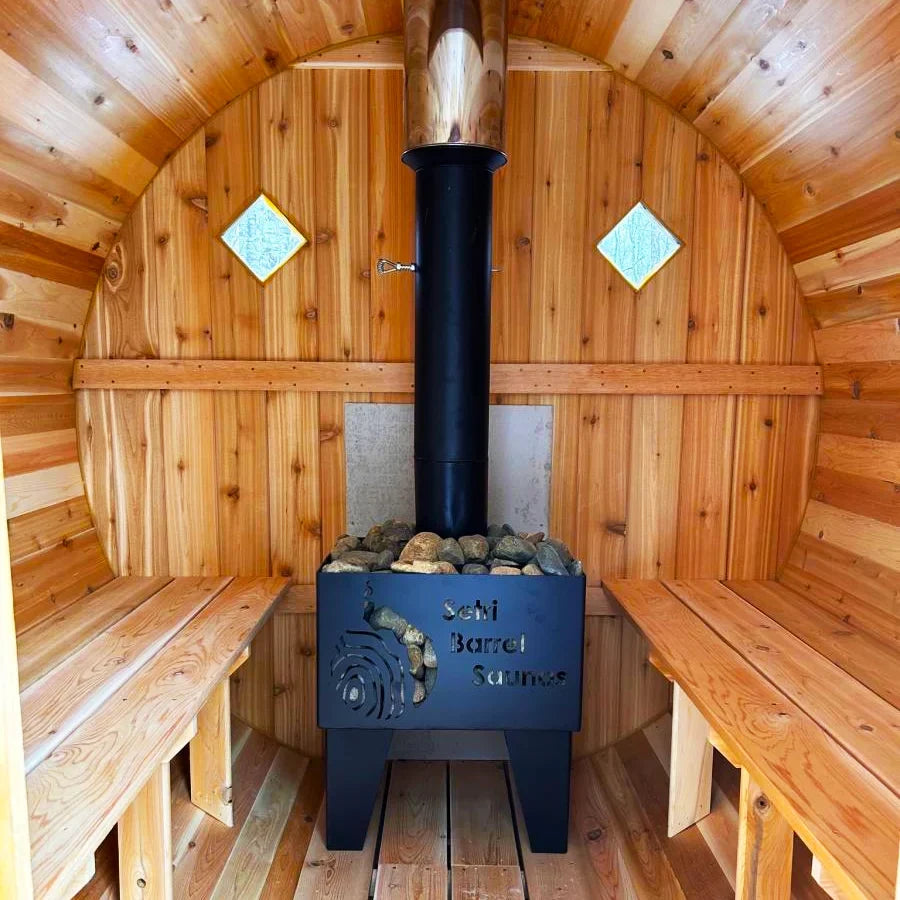 6 Person Cedar Barrel Sauna | 6′ x 8′
