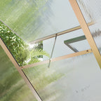 BloomGreen 6' x 10' x 6.6' Polycarbonate Greenhouse with Aluminum Frame, Silver