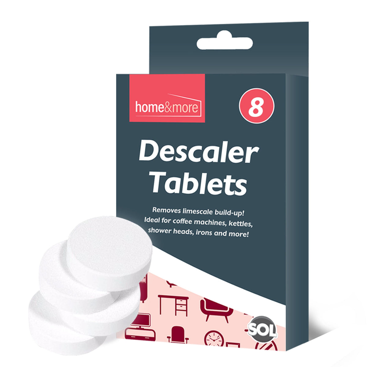 Descaler Tablets Coffee Machine Kettle Iron Cleaner | 8 Pack
