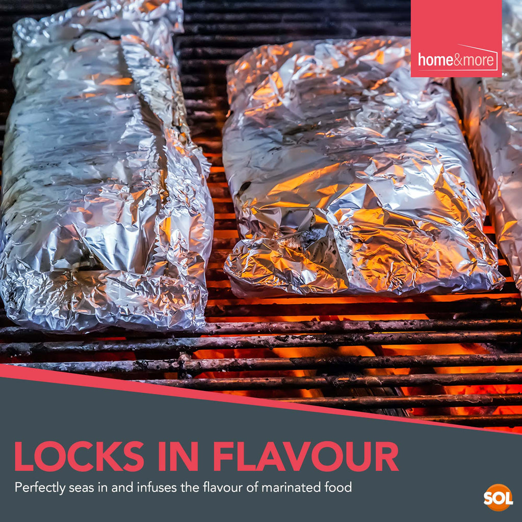 Tin Foil Roll 8m x 29cm | Heavy-Duty Aluminium Foil for Cooking & BBQ | 4 Pack