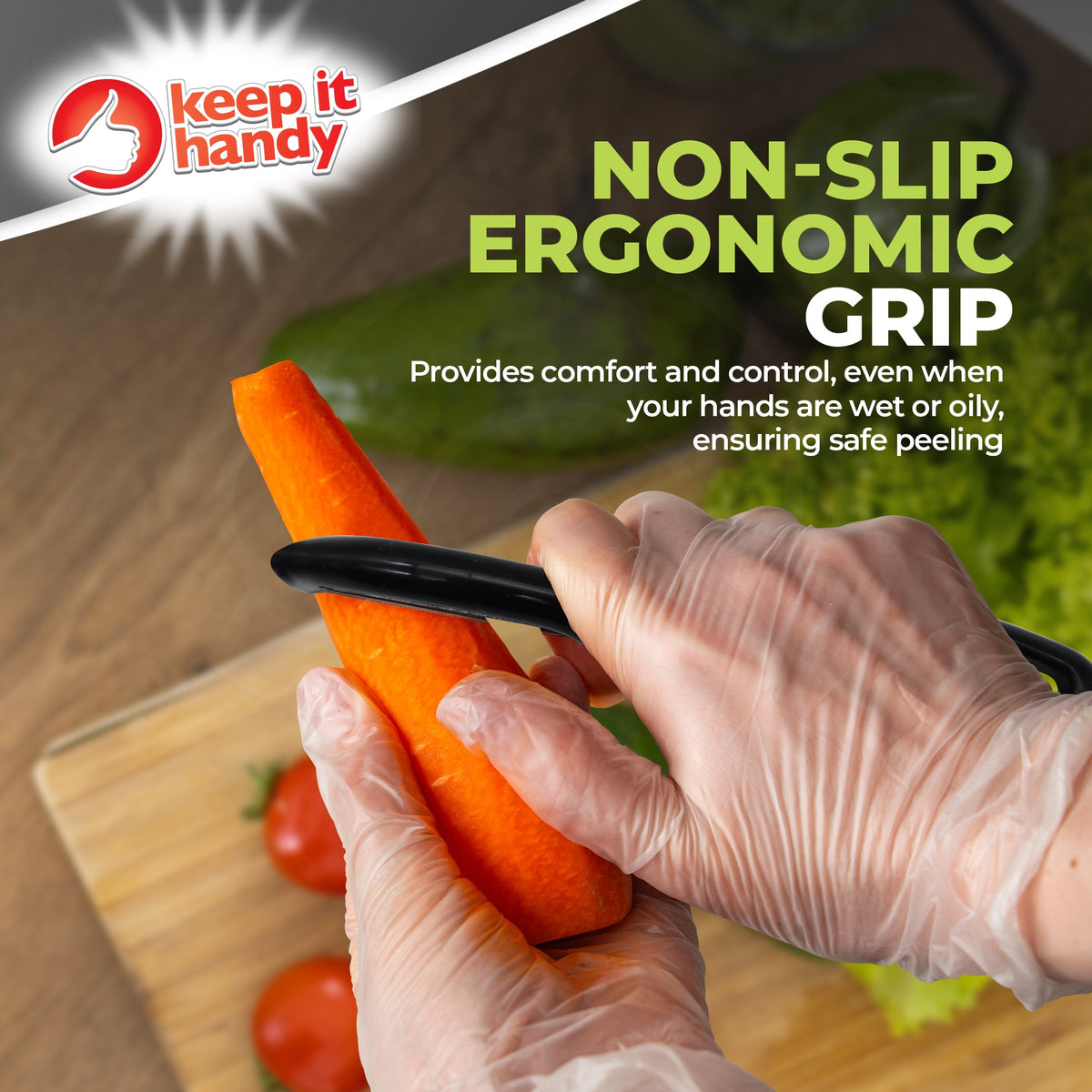 Stainless Steel Peelers Non-Slip Grip | 2 Pack Kitchen Tool