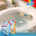 4pk Toilet Rim Blocks Multipack, Lemon & Ocean Fresh Scented Fragrance Cleaner with Foaming Action Limescale Prevention, Lasting Freshness in Every Flush, Daily Bathroom Odour Deodoriser 180g(45gx4)