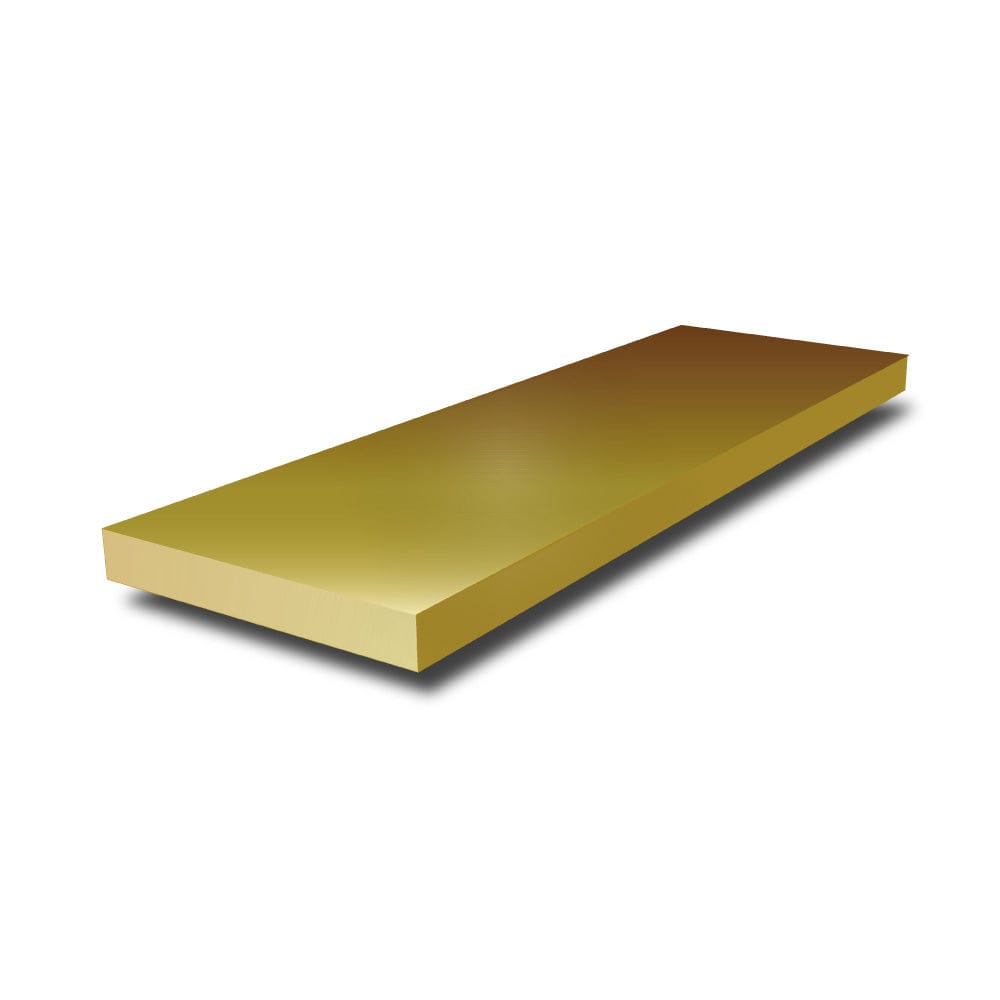 101.6mm x 3.2mm (4" x 1/8") Brass Flat Bar