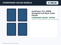 4 Pack SunPower TCL 500W Shingled Full Black Solar Panels – 2000W Bundle