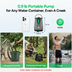 Dr.Prepare 5 Gallons (20L) Camping Shower with Water Pump