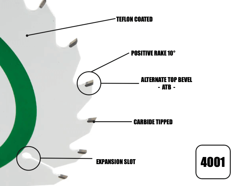 Circular Saw Blades 165mm x 20mm x 1.6mm 24 Tooth Track - 4001