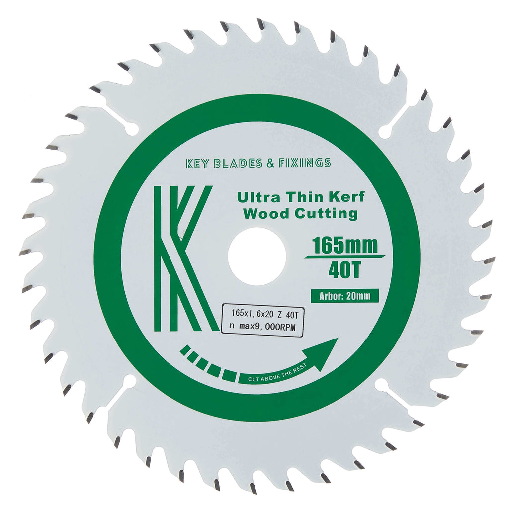 Circular Saw Blades 165mm x 20mm x 1.6mm 40 Tooth Track - 4002