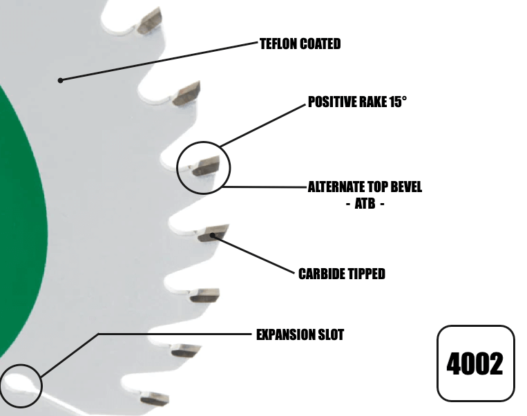 Circular Saw Blades 165mm x 20mm x 1.6mm 40 Tooth Track - 4002