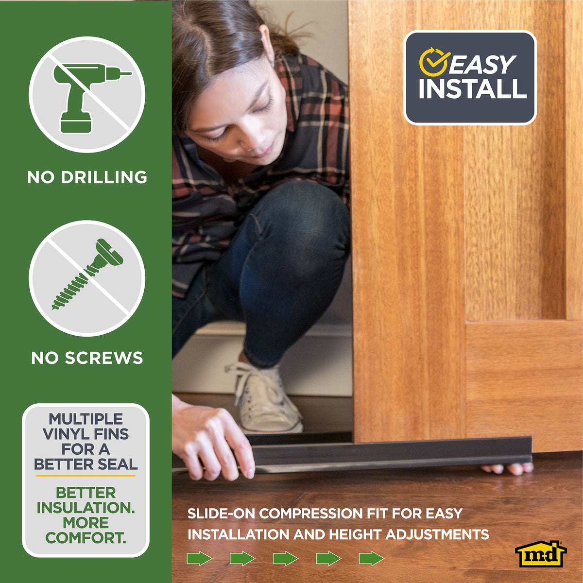 Vinyl DENY™ U-Shape Slide-On Under Door Seal