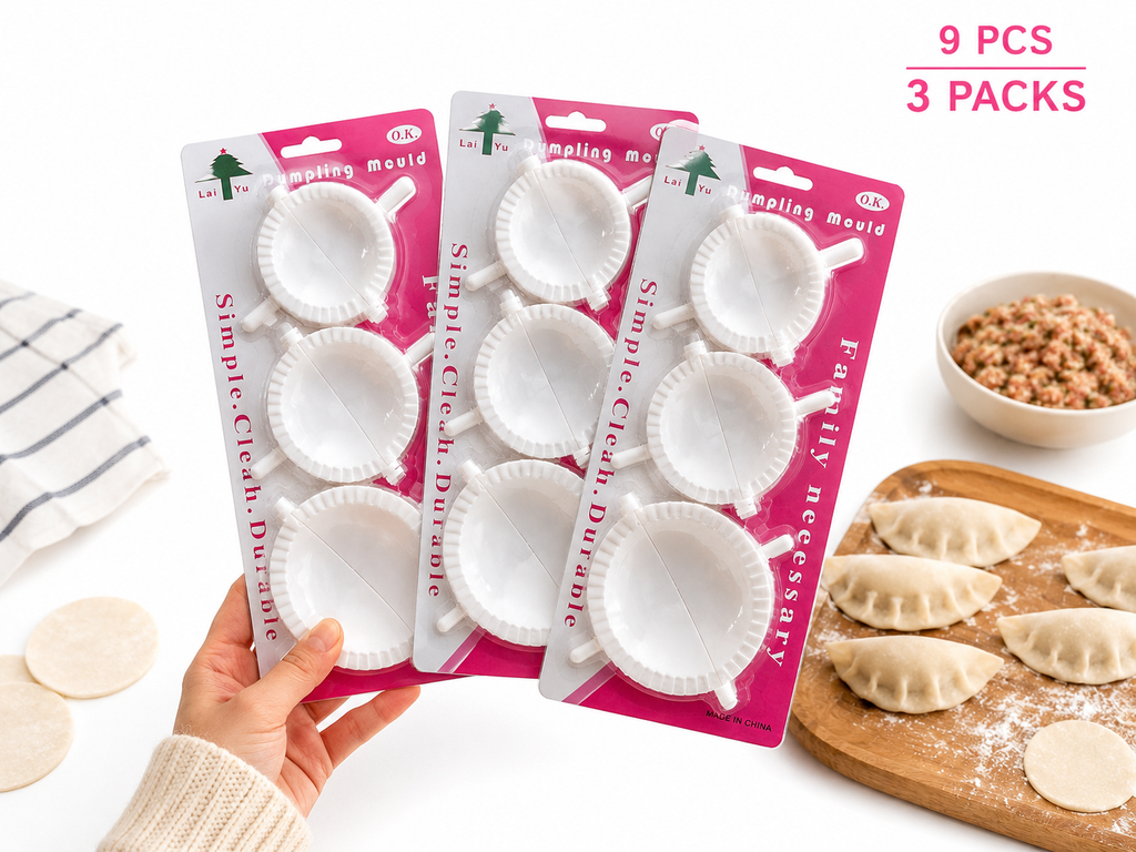 9PCS Dumpling Maker Mould Press DIY Dumpling Ravioli Pastry Wrapper Kitchen Tool