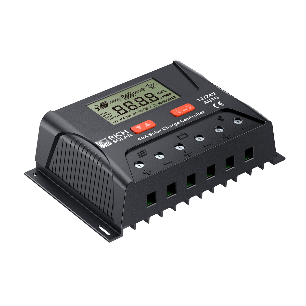 BRAVO LEGEND 40 | 40 Amp PWM Solar Charge Controller | 12V/24V Auto, 3-Stage Charging for RVs, Boats, Off-Grid Systems  | UL1741 Certified