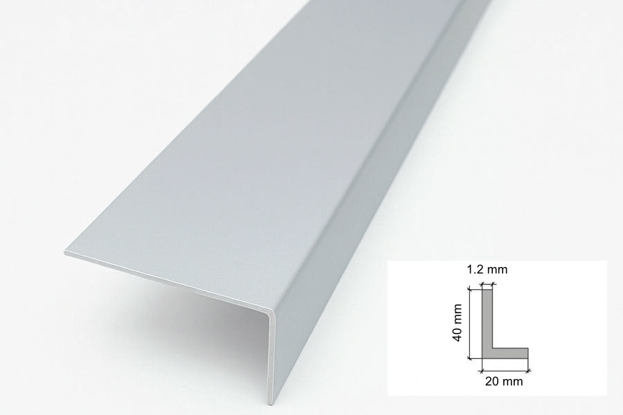 Light Grey PVC Corner Angle Trim – 40x20  