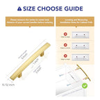 Ravinte Brushed Gold Cabinet Pulls Curved Drawer Handles 3 Inch CC, 30 Pack - color: Brushed Brass