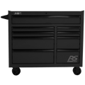 Black Homak 41" RS Pro 9 Drawer Rolling Cabinet