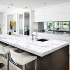 Arthome White Marble Contact Paper - Peel and Stick Wallpaper - Self-Adhesive & Removable Wall Paper for Furniture Desk, Kitchen Countertop, Cabinet, Shelf Liner, Wallcovering, (35.4"x120") - color: White Marble, size: 35.4" x 120"