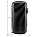 iMangoo Travel Essential Electronics Organizer Charger Case Carrying Pouch - color: FiberBlack, size: Large
