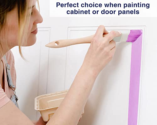 Zibra 5-Piece DIY Paint Brush Set with Detail and 2-inch Paint Brushes for Walls, Trim and Furniture, White - style: Walls, Trim and Furniture