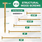 8 Inch Heavy-Duty Outdoor Deck Screws - size: #14 x 8"