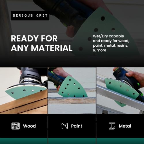 Serious Grit - 4" x 6" Delta P150 Grit Sanding Sheets - 50 Pack Box - size: 150 Grit