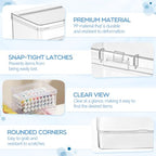 Jetec 6 Pieces Small Clear Plastic Storage Box, 4.3 x 3 x 2.2 Inch - size: 4.3 x 3 x 2.2 Inch